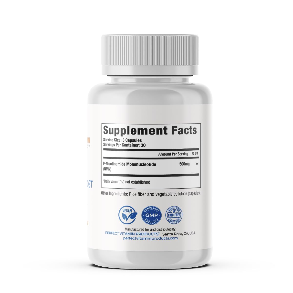 Perfect Vitamin Products NAD+ Cellular Boost – 500mg NMN Supplement for NAD+ Support, Cellular Energy, Brain Clarity & Anti-Aging – Longevity & Recovery Support – 90 Vegan Capsules (30 Servings) Perfect Vitamin Products uk supplements