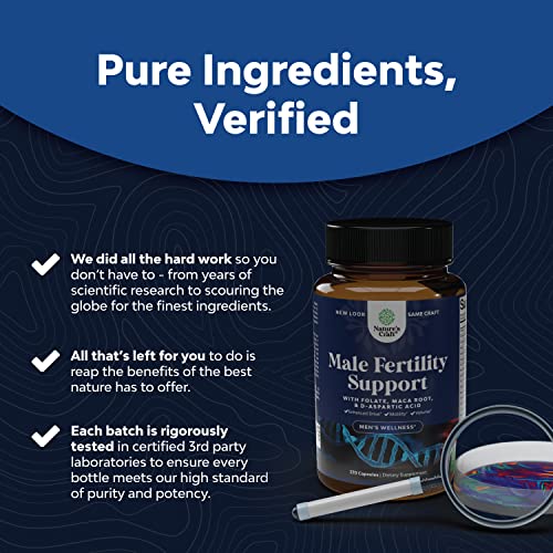 Prenatal Multivitamin Male Fertility Supplement - Mens Fertility Supplement with L-Arginine D-Aspartic Acid and Maca Root Prenatal Vitamins for Enhanced Motility Volume Potency and Fertility Support Natures Craft uk supplements