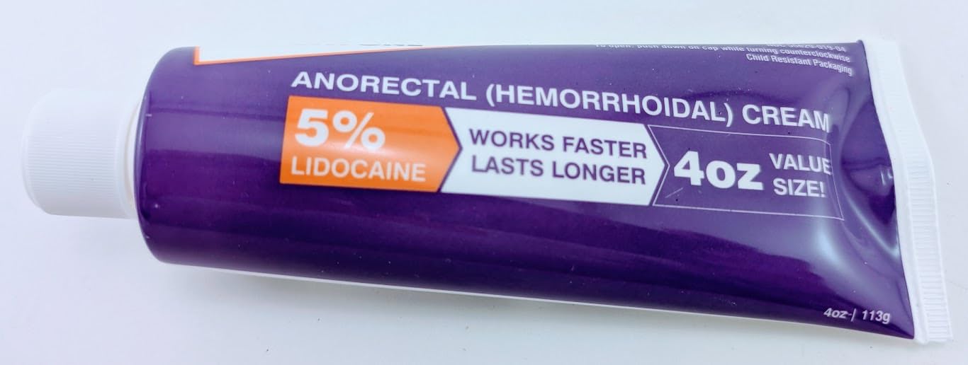 HEALTH ONE Lidocaine 5% Cream Maximum Strength Topical Anorectal Numbing Cream – 4 oz CRC Tube HEALTH ONE uk supplements