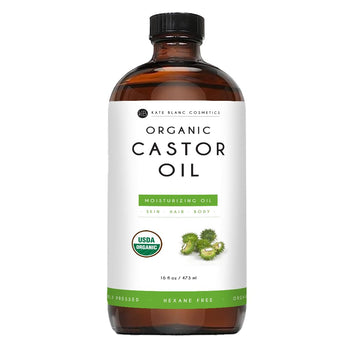 Kate Blanc Cosmetics Castor Oil Organic for Hair Growth & Body (16oz). 100% Pure Cold-Pressed Kate Blanc Cosmetics uk supplements