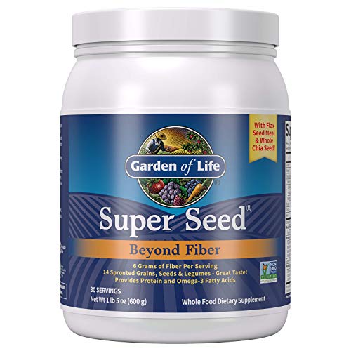 Garden of Life Super Seed - Vegetarian Whole Food Fiber Supplement with Protein and Omega 3 Garden of Life uk supplements