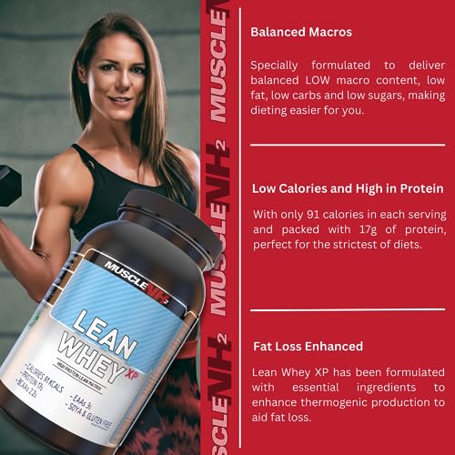 MuscleNh2 Lean Whey XP Diet Whey Protein Powder, Low Fat and Sugar, High Protein MuscleNh2 uk supplements