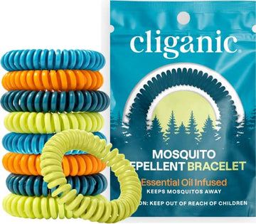 Cliganic 25 Pack Mosquito Repellent Bracelets, DEET-Free Bands, Individ Cliganic uk supplements