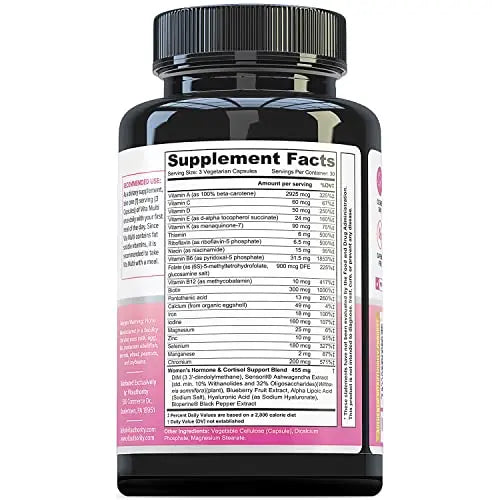Vitauthority Multivitamin for Women Women’s Daily Multi-Vitamin Supplement with DIM, Iodine, Ashwagandha Supports Youthful Complexion Vitauthority uk supplements