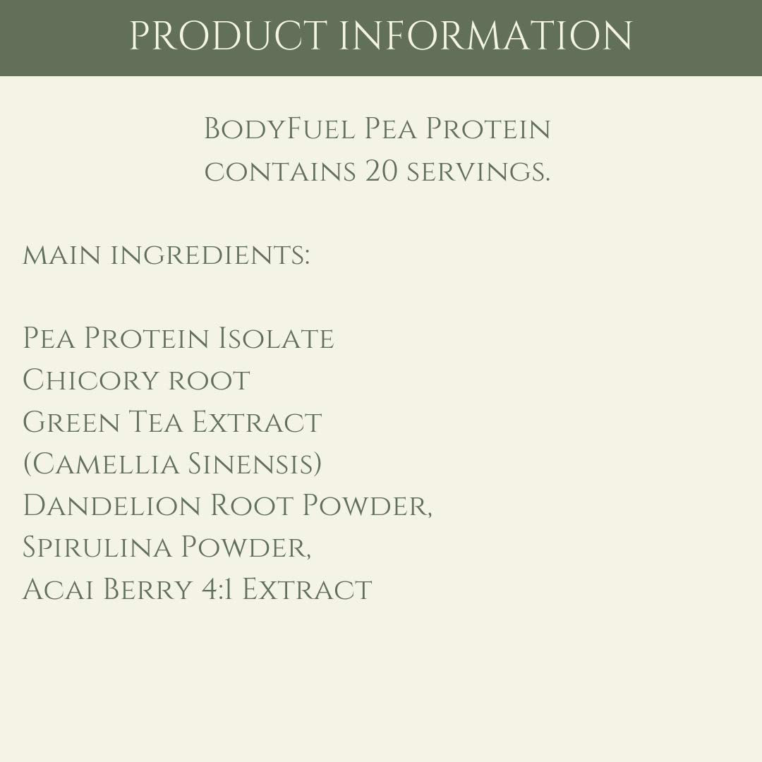 Complementary Supplements - BodyFuel Hypoallergenic Pea Protein Isolate Powder Plus Phytonutrients Complementary Supplements uk supplements