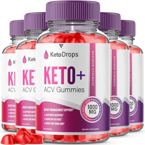 (5 Pack) Keto Drops ACV Gummies, Ketodrops Keto ACV Gummies Advanced Weight Loss Fyvus uk supplements