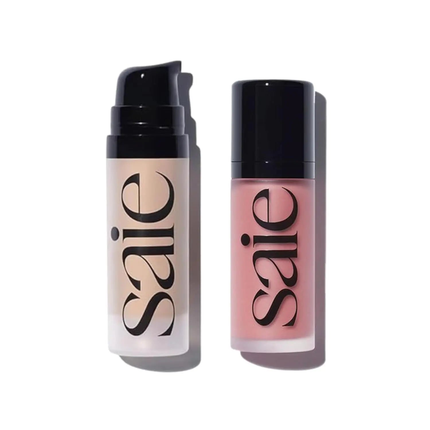 Saie Dewy Glow Duo - Dew Liquid Blush Lady (.40 oz), Mini Glowy Super Gel Warmglow (.5 oz) - Radiant Cheek Tint & Illuminating Primer for a Natural, Lit-From-Within Finish Saie uk supplements