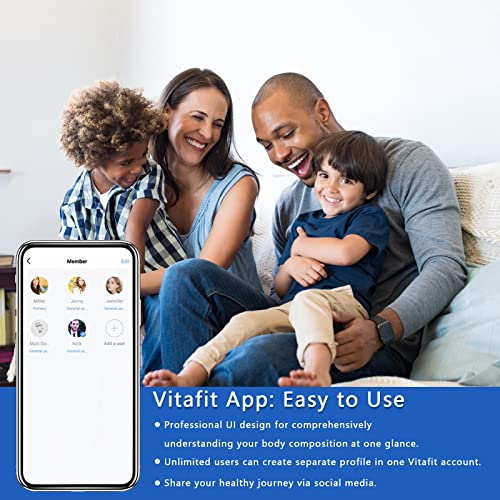 Vitafit Smart Scales for Body Weight and Fat Percentage, Weighing Professional Since 2001 Vitafit uk supplements