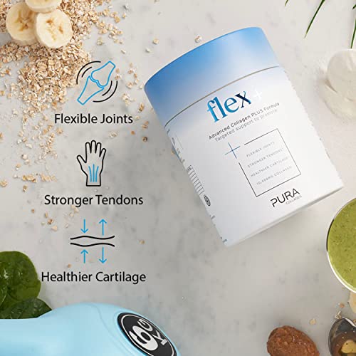Pura Collagen Powdered Supplement Flex+, 10,000 mg Hydrolysed Peptides, Vitamin C & Manganese Pura Collagen uk supplements