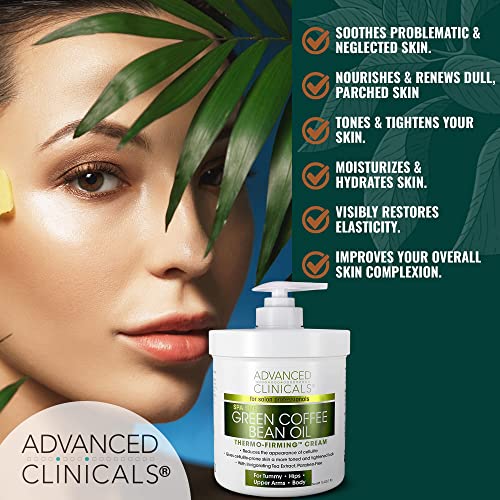Advanced Clinicals Retinol Body Cream + Green Coffee Bean Oil Slim & Tighten Body Lotion Advanced Clinicals uk supplements