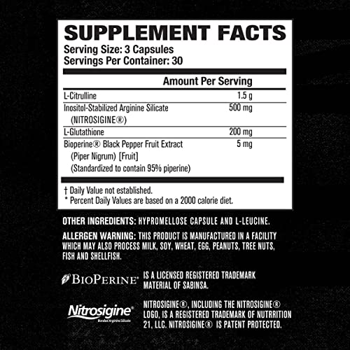 N.O. XT Nitric Oxide Supplement with Nitrosigine L Arginine & L Citrulline for Muscle Growth Jacked Factory uk supplements