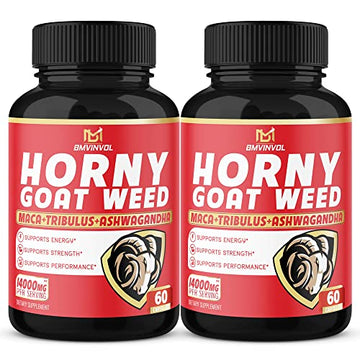 BMVINVOL (2 Packs) Horny Goat Weed Capsules, 14000mg Herbal Equivale BMVINVOL uk supplements