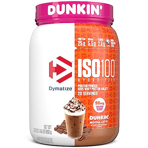 Dymatize ISO100 Hydrolyzed Protein Powder in Dunkin' Mocha Latte Flavor, 100% Whey Dymatize uk supplements