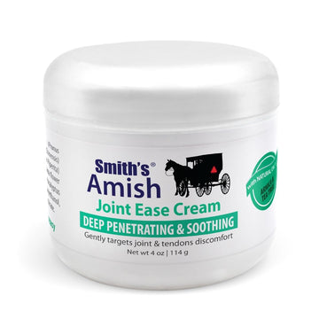 Smith’s Amish Joint Ease Cream 4 oz jar. Soothing and Cooling, with Botanicals of Arnica, Peppermint, Tea Tree, Rosemary and Eucalyptus Smith Amish uk supplements