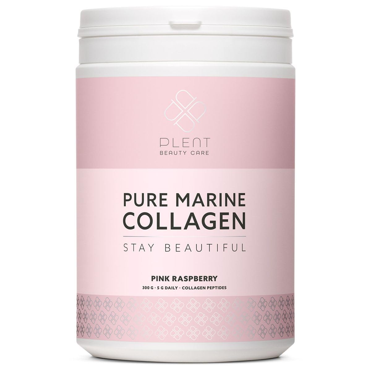 Plent Pure Marine Collagen Pink Raspberry - Stay Beautiful - 5G Daily - Collagen Peptides - 300g Plent uk supplements