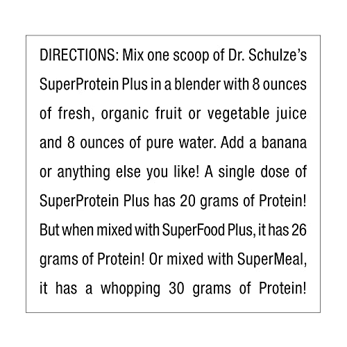Dr. Schulze's | SuperProtein Plus | 100% Plant Protein Concentrate | Organic Powder Mix Dr. Schulze's uk supplements