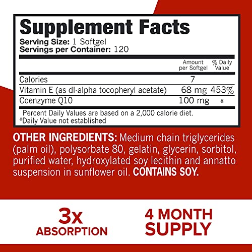 Qunol CoQ10 100mg Softgels, Ultra CoQ10 100mg, 3x Better Absorption, Antioxidant Qunol uk supplements