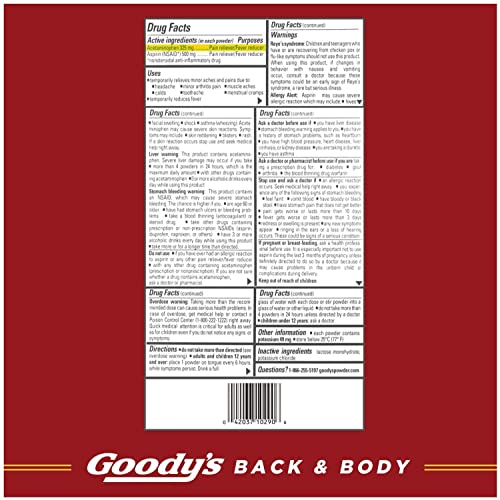 Goody's Back and Body Pain Relief Powder, 24 ct (Pack of 4) Goody's uk supplements