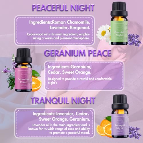 WECONA Essential Oils for Diffusers For Home - Dreamland Slumber Aromatherapy Oils Set WECONA uk supplements
