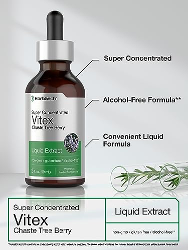 Vitex Berry Chasteberry Extract | 2 fl oz | Super Concentrated | Alcohol Free Chaste Tree Horbäach uk supplements