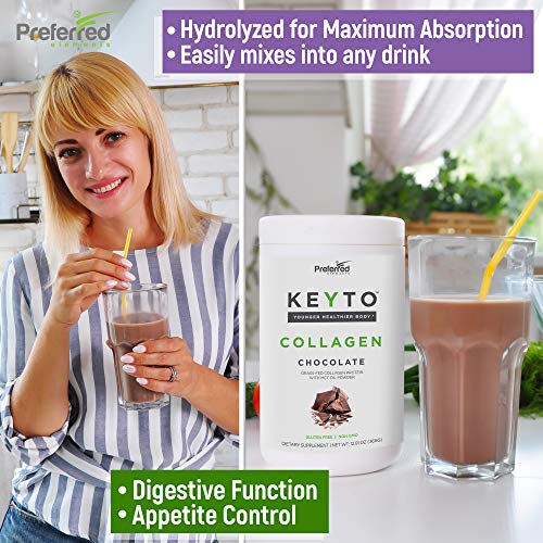 Keto Collagen Protein Powder with MCT Oil – Keto and Paleo Friendly Grass Fed and Pasture Preferred Elements uk supplements