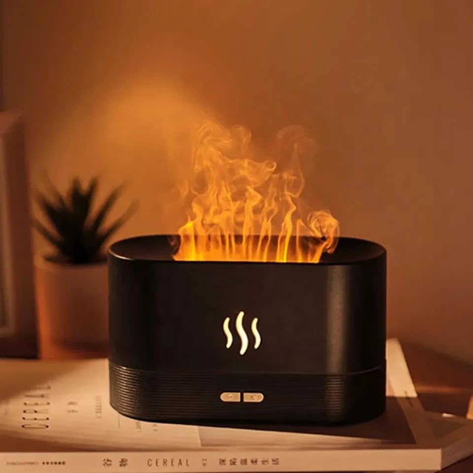 Flame Aroma Diffuser Humidifier 180ml, Oil Essential 2 Modes Brightness Aroma Humidifier Generic uk supplements