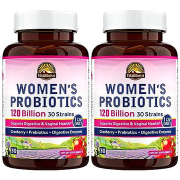 VITALITOWN Women's Probiotics 120 Billion CFUs 1 Daily, 30 Strains, with Prebiotics VITALITOWN uk supplements