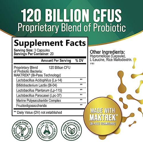 Nature's Peak Probiotics for Digestive Health - 120 Billion CFU with Diverse Strains Nature's Peak uk supplements