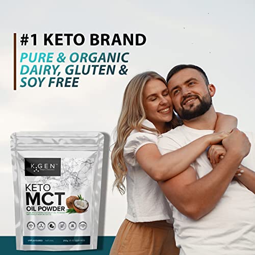 Keto MCT Oil Powder Pure Coconut MCT Keto Coffee Creamer | Premium Quality C8 Easily Absorbed & Digested K GEN ketogenic enhancement uk supplements