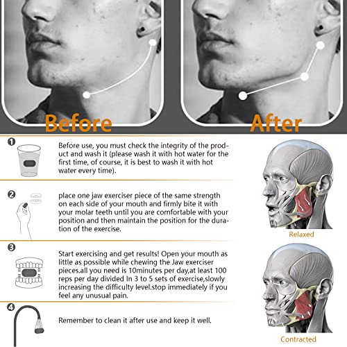 Jawline Exerciser for Men & Women - Jaw Trainer, Facial Toner, and Double Chin Reducer COOLCHUMP uk supplements