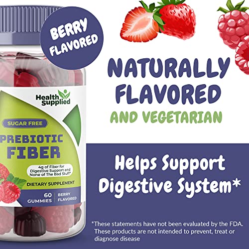 Fiber Prebiotic Gummies Sugar Free, Keto Friendly 2 Pack | Gut Cleansing, Digestive Health Health Supplied uk supplements