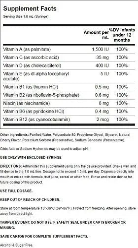 Pedia Poly-Vite Drops 1 2/3 fl Ounce Liquid B Protected uk supplements