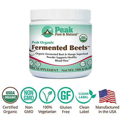 Peak Pure & Natural Peak Organic Fermented Beets - Organic Fermented Beet Powder Peak Pure & Natural uk supplements