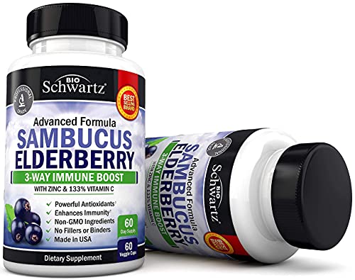 Elderberry with Zinc and Vitamin C for Adults - Immune Support Vitamins BioSchwartz uk supplements