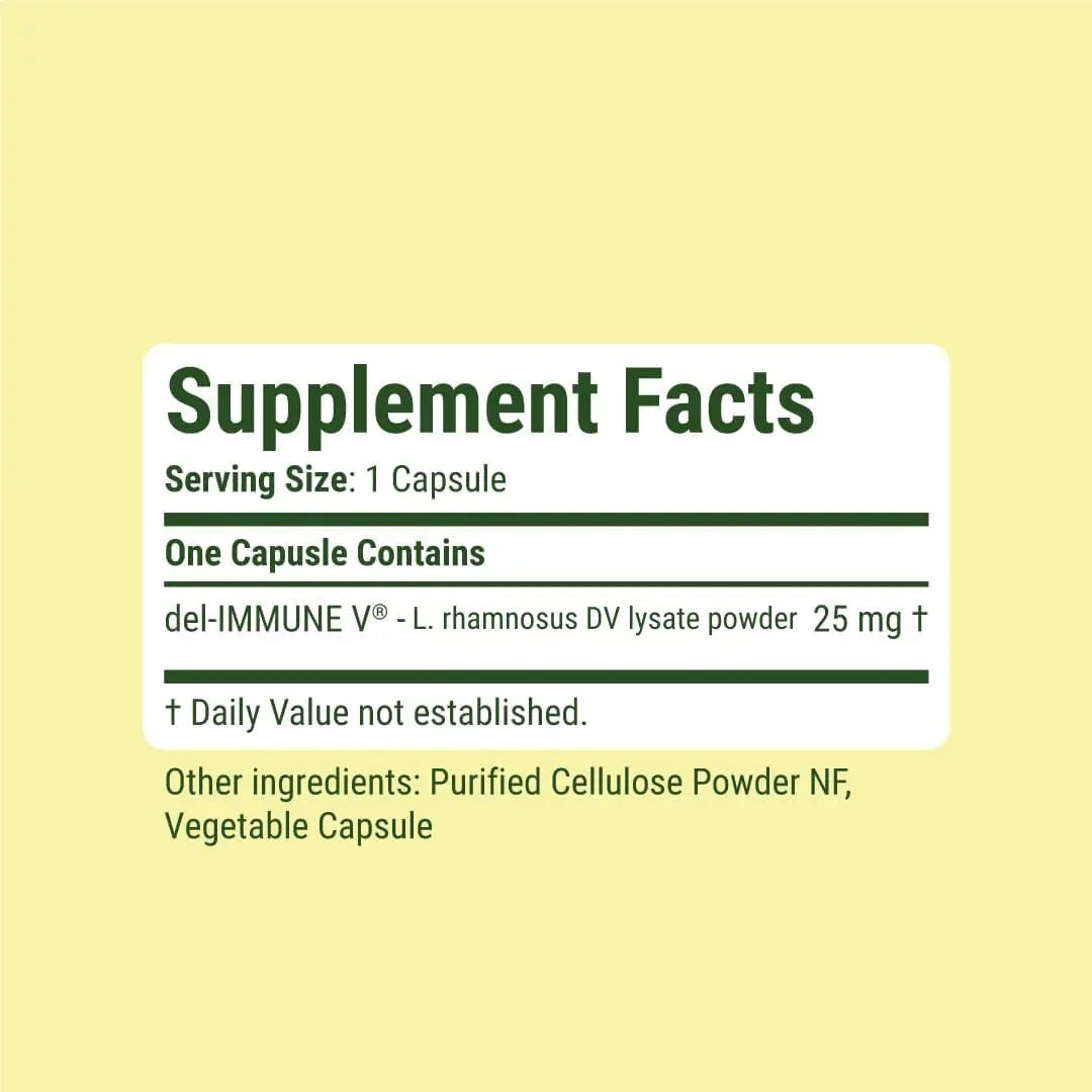 Del-Immune V® Daily by Stellar Biotics, All-Natural Immune Support & Gut Health, Immediate Care, Metabiotic: NextGen Probiotic Therapy (120 Caps) Del-Immune V uk supplements