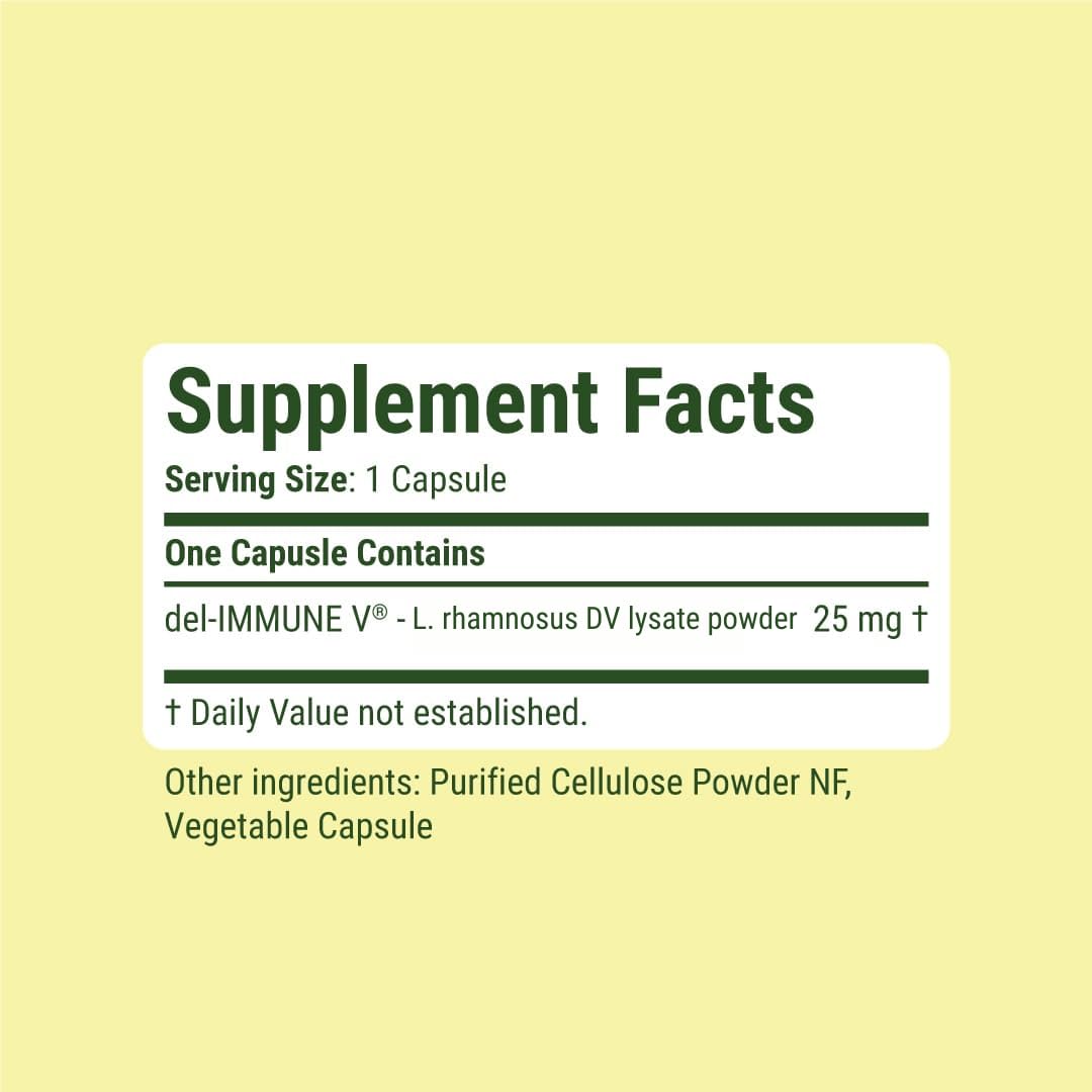 Del-Immune V Daily by Stellar Biotics, All-Natural Immune Support & Gut Health, Immediate Care, Metabiotic: NextGen Probiotic Therapy (60 Caps) Del-Immune V uk supplements