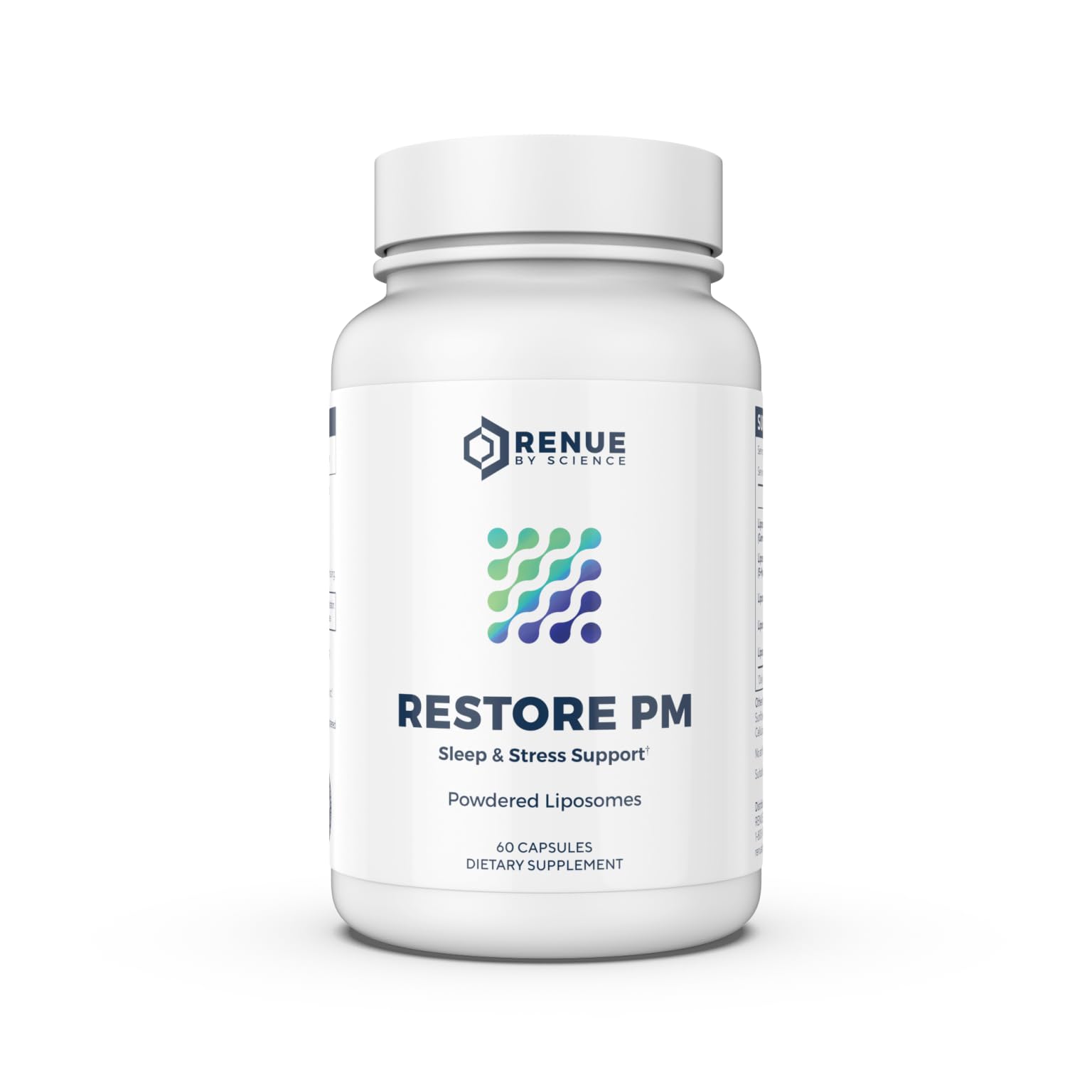 Renue By Science Restore PM | Liposomal Melatonin GABA Supplements | 60 Capsules with Melatonin (3.5mg) 5HTP (100mg) Glutathione (65mg) Apigenin (75mg) GABA (150mg) - Non-GMO | Made in The USA Renue By Science uk supplements