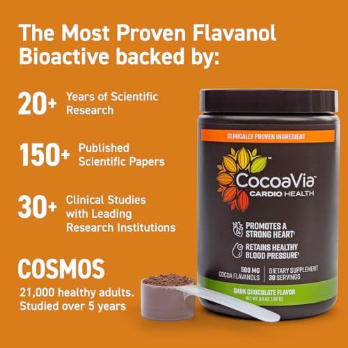 CocoaVia Cardio Health Cocoa Powder, 60 Servings, 500mg Cocoa Flavanols CocoaVia uk supplements