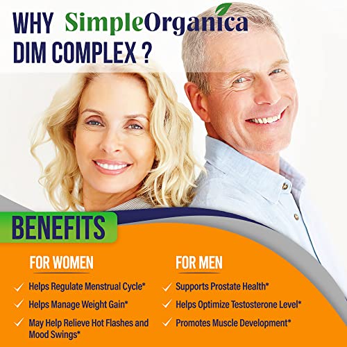Simple Organica DIM Supplement for Women and Men 300mg with BioPerine, Broccoli Simple Organica uk supplements