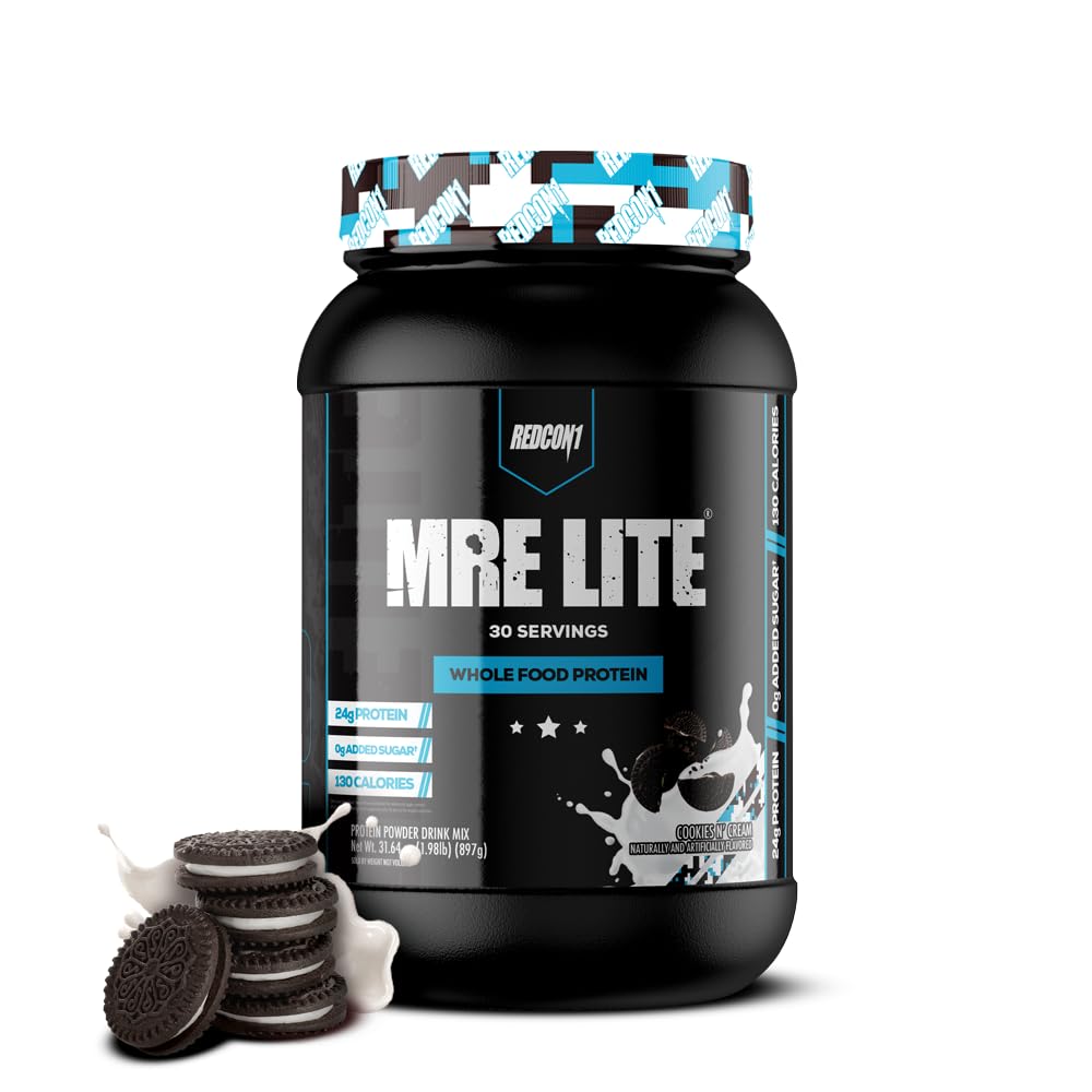 REDCON1 MRE Lite Whole Food Protein Powder, Cookies N' Cream - Low Carb & Whey REDCON1 uk supplements
