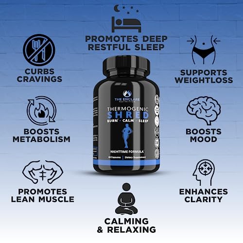 Thermogenic Shred - Fat Burner Sleep Aid Diet Pills, Appetite Suppressant for Weight Loss THE ENCLARE NUTRITION uk supplements