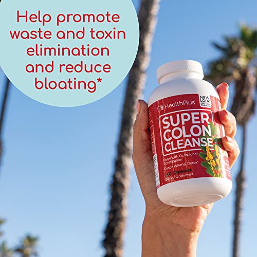 Health Plus Super Colon Cleanse Digestive Support | Constipation Relief to Reduce Bloating Health Plus uk supplements