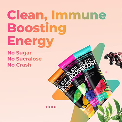 Pureboost Immune Clean Energy Drink Mix: Immunity Supplement with Elderberry Pureboost uk supplements