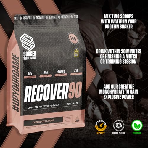 Soccer Supplement Recover90®, Complete Recovery Shake - 31grams of Whey Protein Isolate SOCCER SUPPLEMENT uk supplements