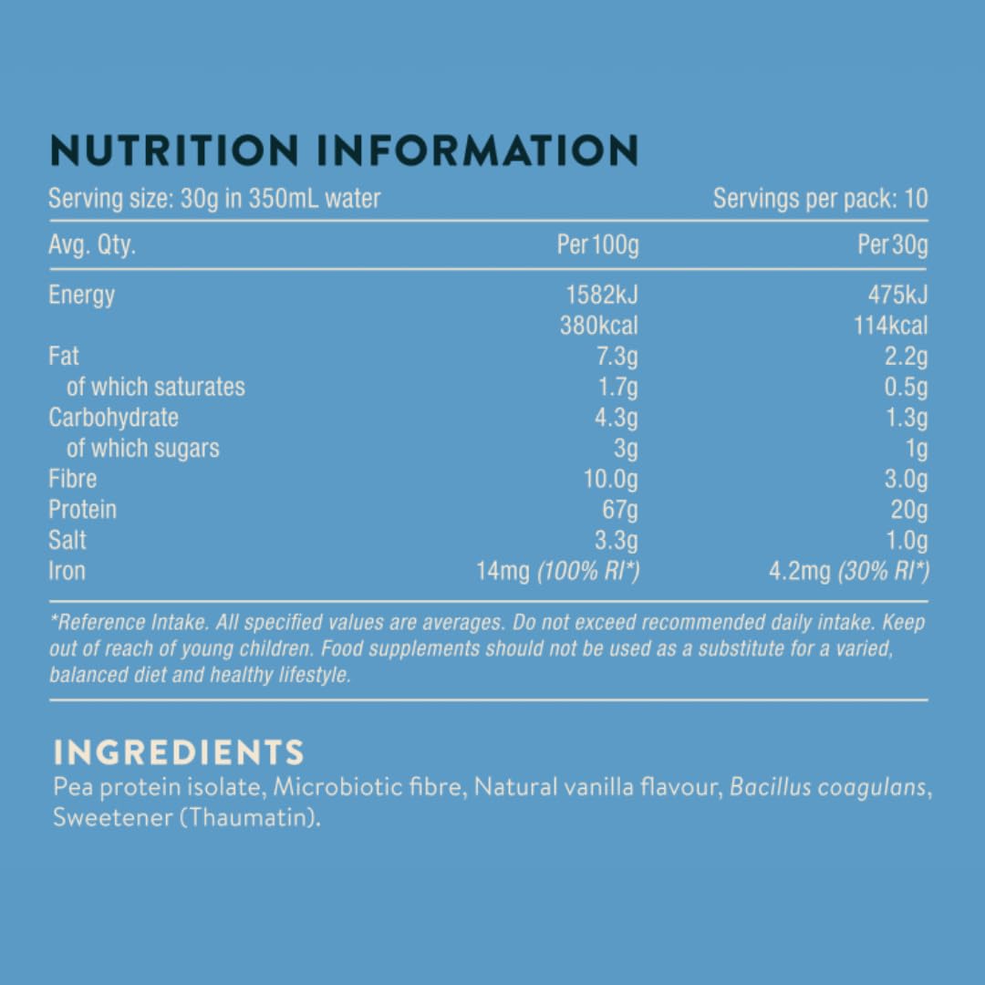 Nuzest - Protein + Microbiotics – Gut Health - Plant Protein Powder - French Vanilla, 300g (10 Servings) Nuzest uk supplements
