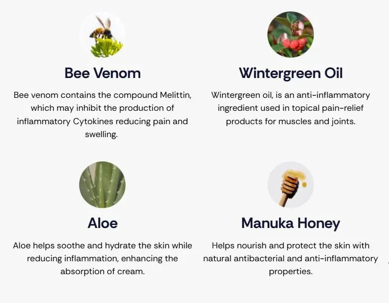 BeeReliefXL Maximum Strength Premium Joint Cream with Real USA Bee Venom, Daily Joint & Muscle Care, Fast-Acting BeeReliefXL uk supplements