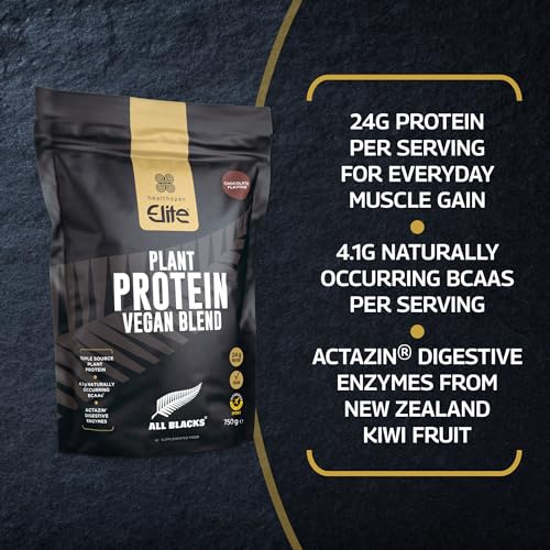 Healthspan Elite All Blacks Plant Protein Vegan Blend (750g) | 23g Protein Per Serving Healthspan Elite uk supplements