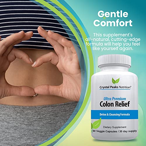 CRYSTAL PEAKS NUTRITION Natural Colon Cleanser Capsules for Constipation Relief CRYSTAL PEAKS NUTRITION uk supplements