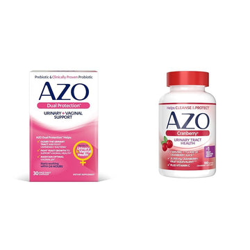 AZO Dual Protection | Urinary + Vaginal Support* | Prebiotic Plus Clinically Proven Women AZO uk supplements