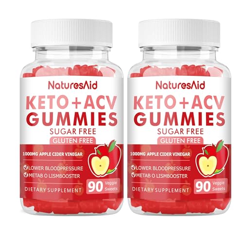 (2 Pack) 180 CT Keto Acv Gummies for Advanced Weight Loss & Belly Fat Burn - Pro Natures Aid uk supplements
